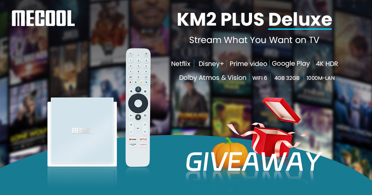 MECOOL KM2 PLUS DELUXE Smart TV Box 4G 32G WiFi6 1000M Android TV Box 4K
