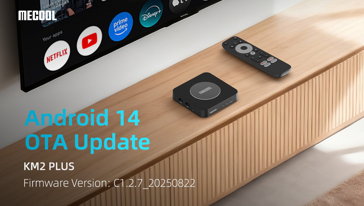 MECOOL KM2 PLUS 4K Android TV Box Android 14 Firmware Update