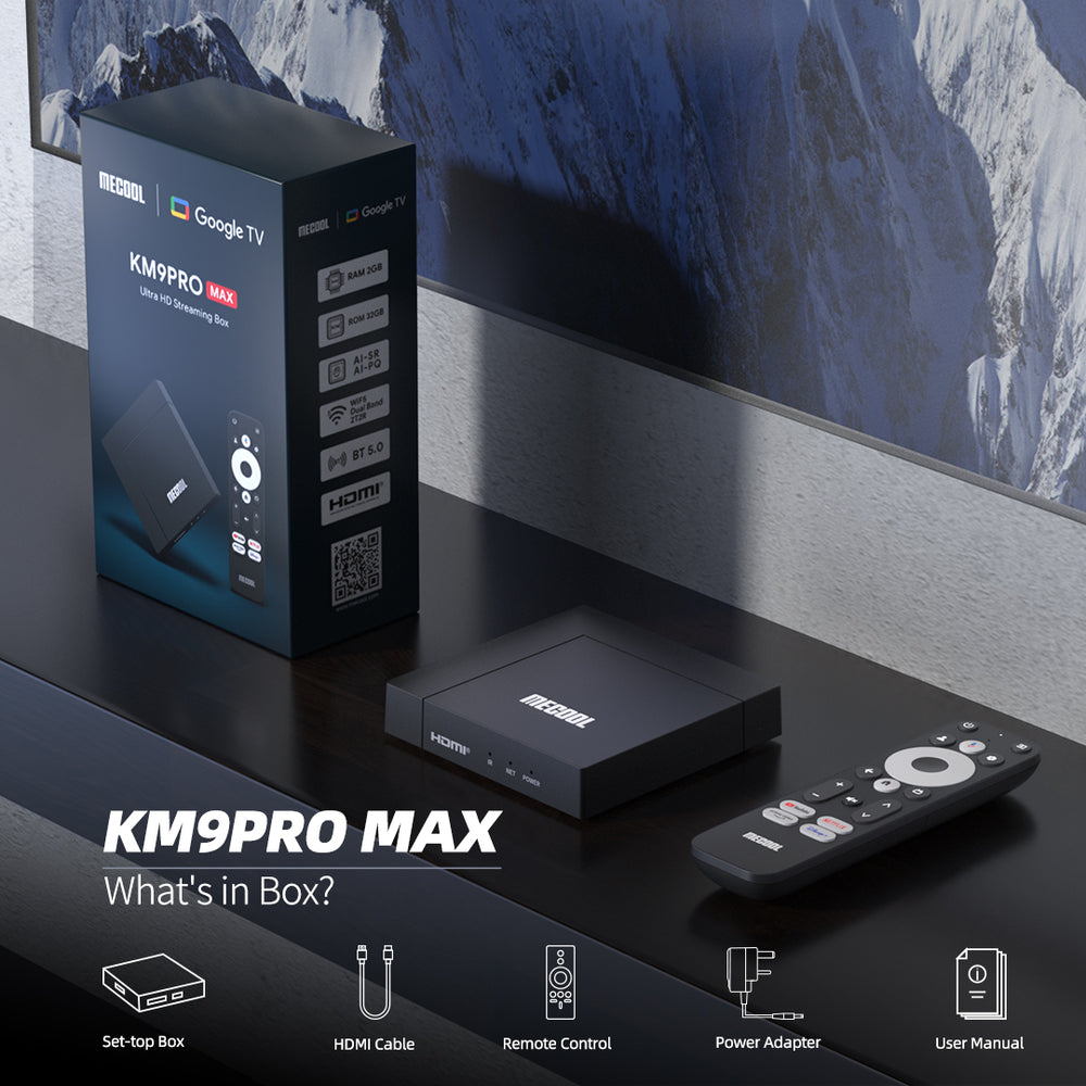 Me Cool Box MECOOL KM9PRO MAX 4K GTV Streaming Box